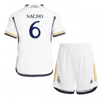 Echipament fotbal Real Madrid Nacho #6 Tricou Acasa 2023-24 pentru copii maneca scurta (+ Pantaloni scurti)